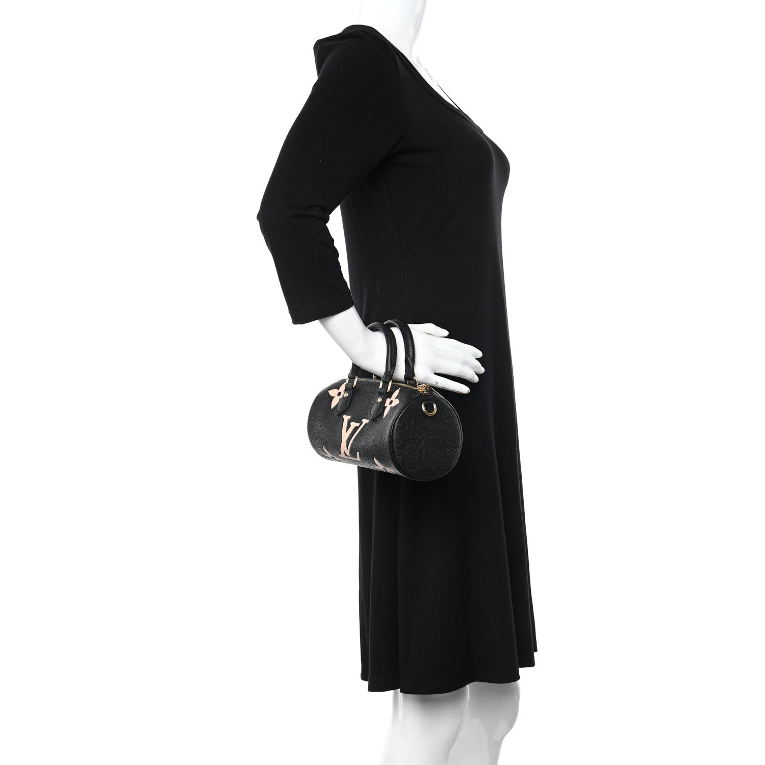 Louis Vuitton Empreinte Monogram Giant Papillon BB Black Beige 2 of 8