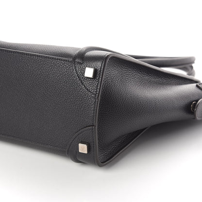 Celine Drummed Calfskin Micro Luggage Black 9 of 9