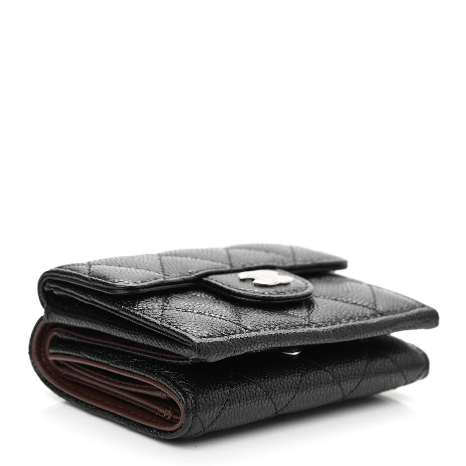 Chanel Caviar Quilted Compact Flap Wallet Black 4 of 9