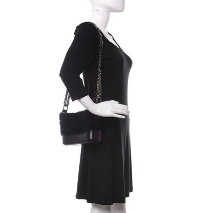 Chanel Shearling Small Gabrielle Hobo Navy 2 of 10