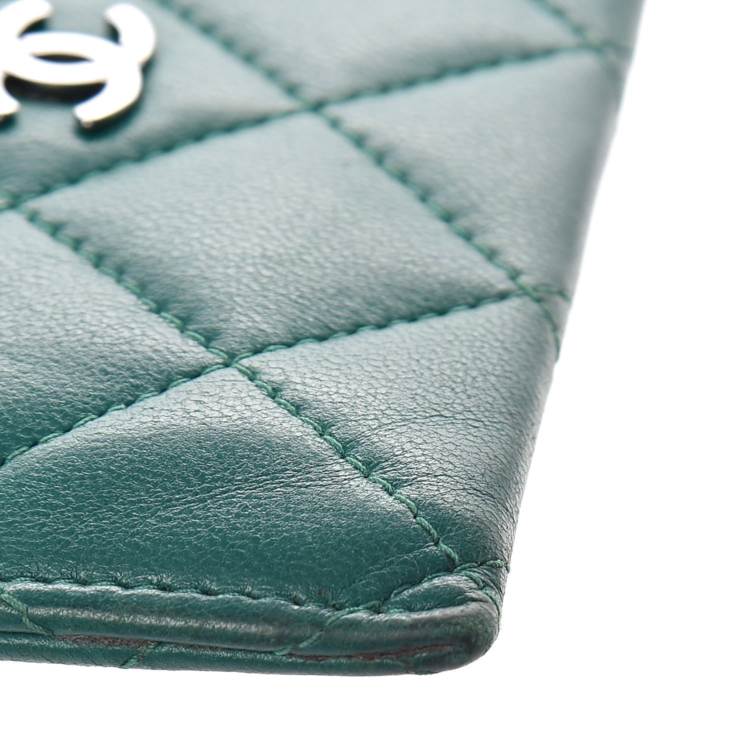 Chanel Lambskin Quilted Card Holder Green 11 of 11