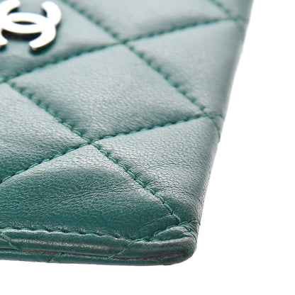 Chanel Lambskin Quilted Card Holder Green 11 of 11