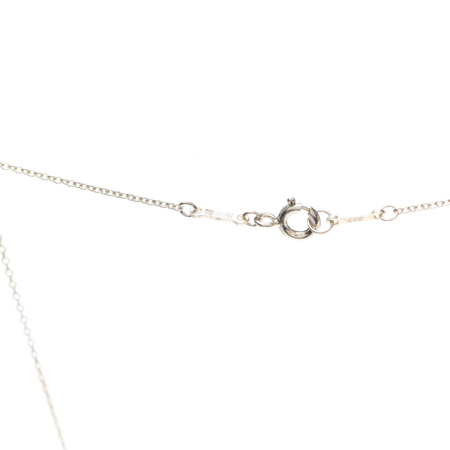 Sterling Silver 16mm Elsa Peretti Open Heart Pendant Necklace