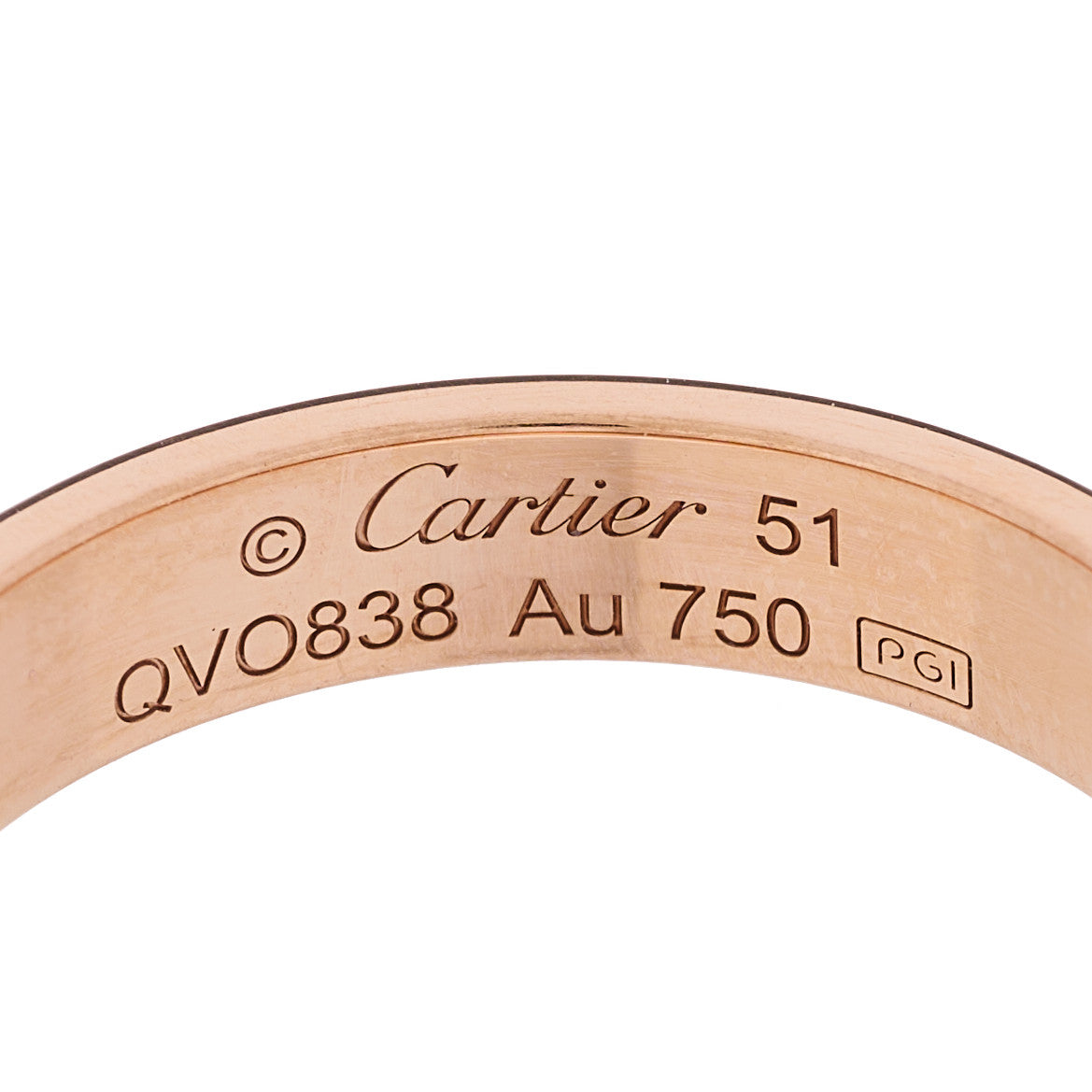 Cartier 18K Pink Gold 3.5mm LOVE Wedding Band Ring 51 5.75 4 of 4