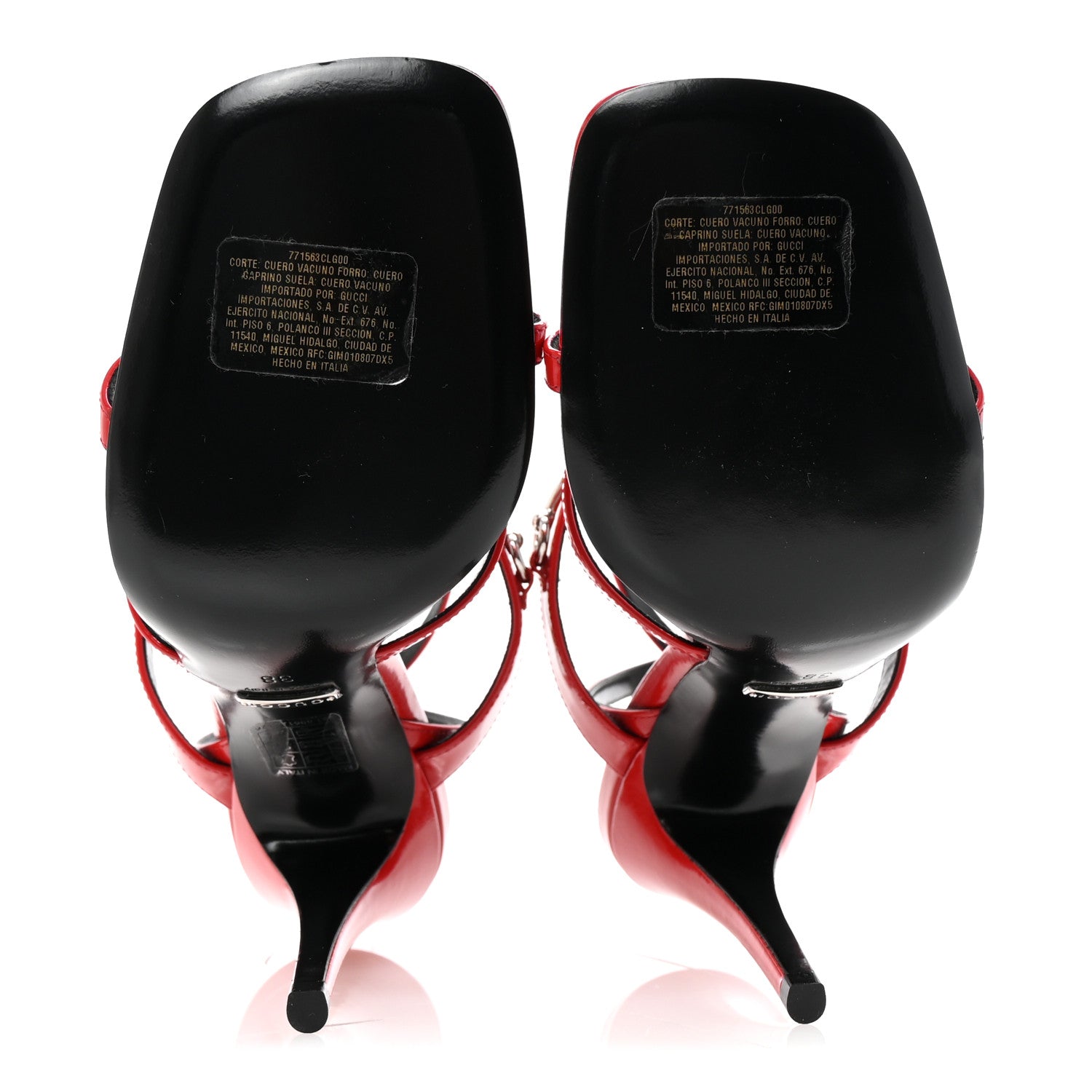 Gucci Nappa Regent Strappy Horsebit Sandals 38 Maple Red 6 of 9