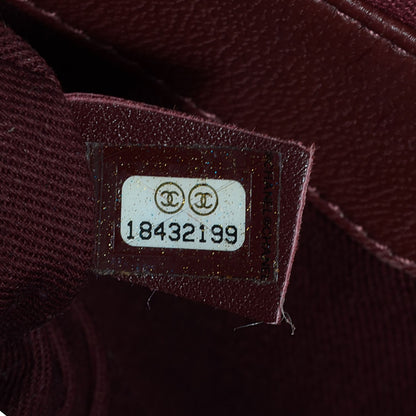 Chanel Suede Lambskin Glazed Calfskin Lady Vintage Tote Burgundy 7 of 7