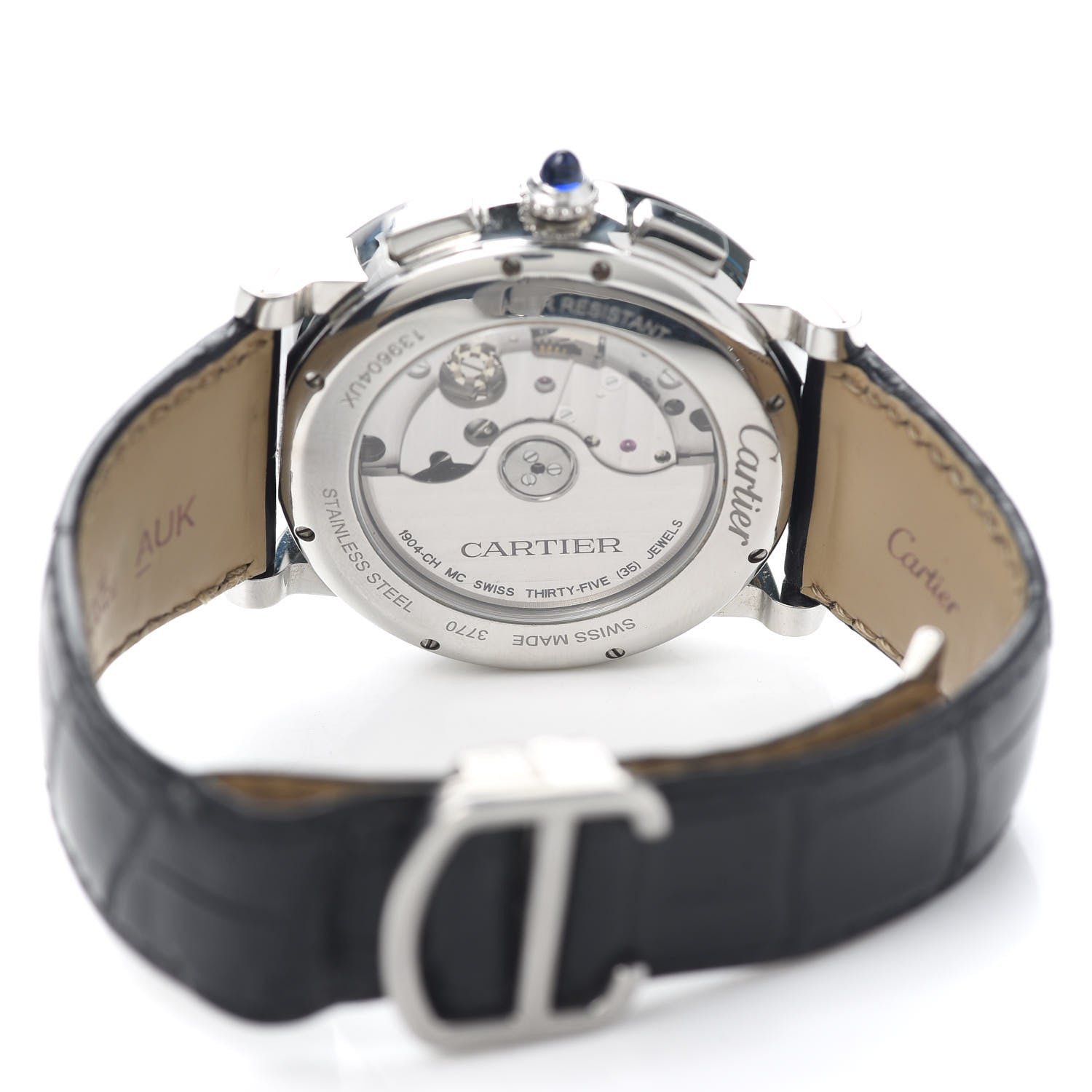 Cartier Stainless Steel Alligator 40mm Rotonde Cartier Automatic Watch 4 of 5