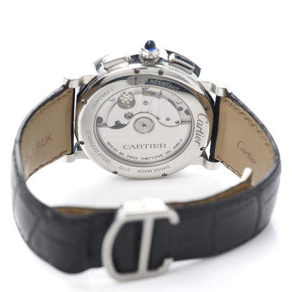 Cartier Stainless Steel Alligator 40mm Rotonde Cartier Automatic Watch 4 of 5