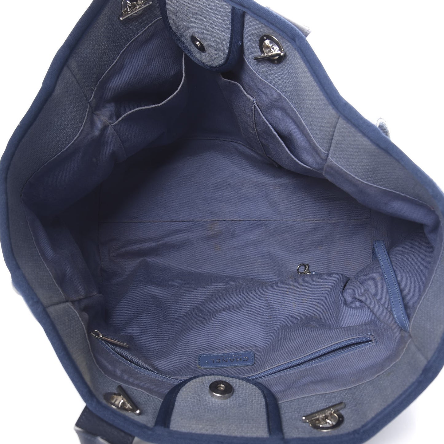 Canvas Medium Deauville Tote Blue