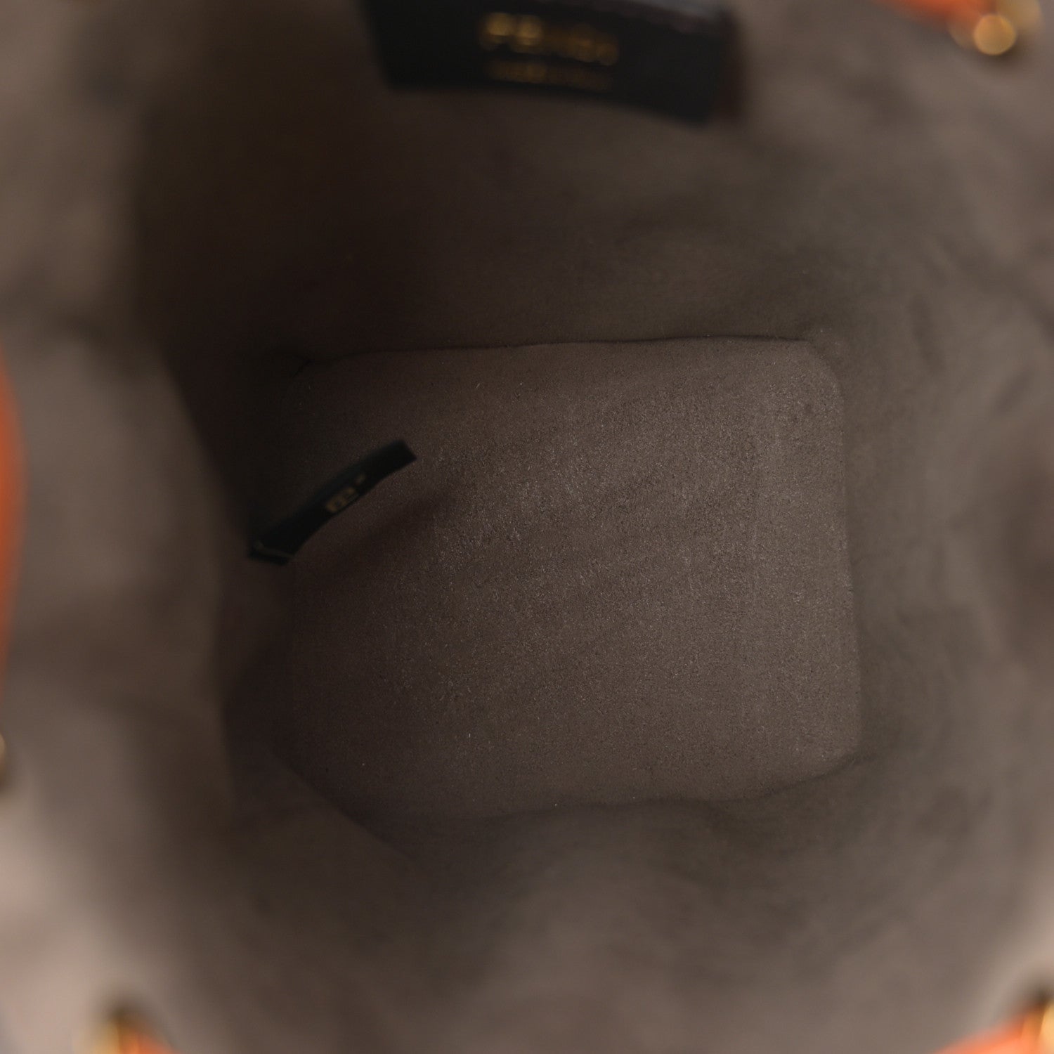 Fendi Vitello Liberty F is Fendi FF 1974 Embossed Mini Mon Tresor Bucket Bag Brandy 5 of 11