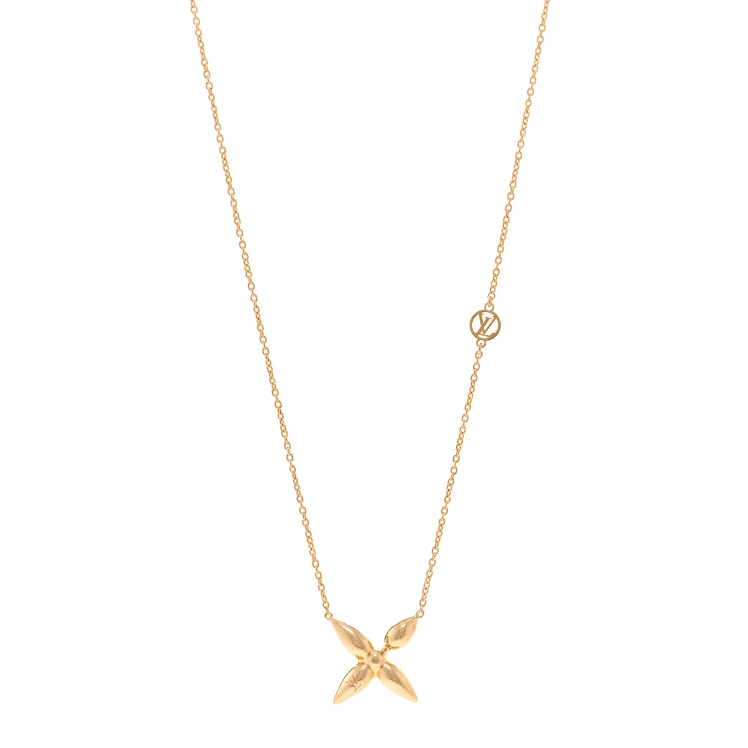 Louis Vuitton Metal Louisette Necklace Gold 1 of 6