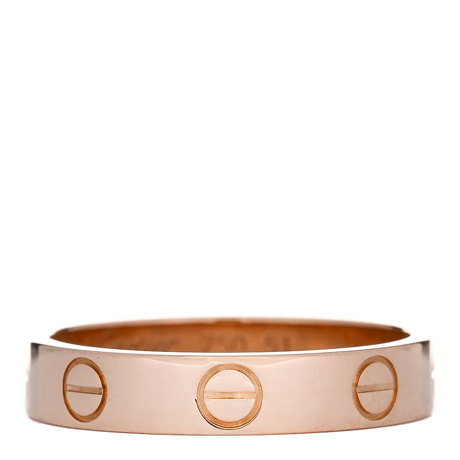 Cartier 18K Pink Gold 3.5mm LOVE Wedding Band Ring 51 5.75 1 of 5