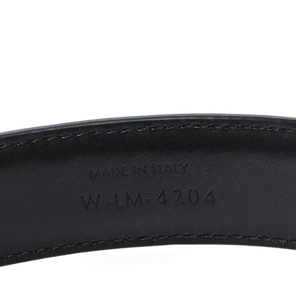 Celine Box Calfskin Medium 25mm Triomphe Belt Black 80 32 Black 3 of 5