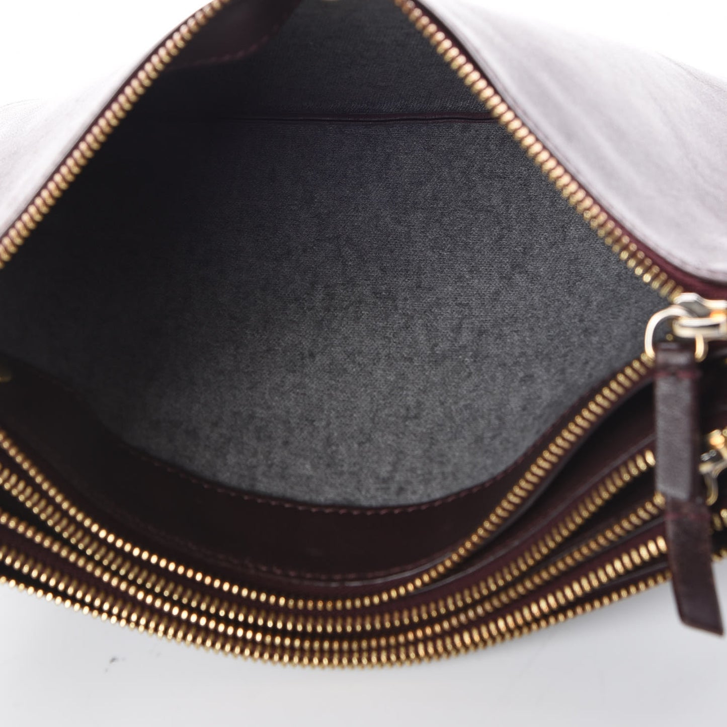 Smooth Lambskin Large Trio Crossbody Bag Bordeaux