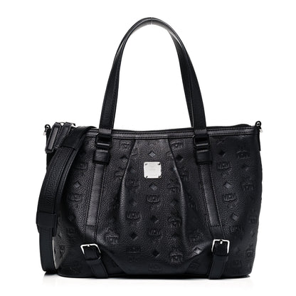 MCM Calfskin Ottomar Monogram Tote Black 1 of 9