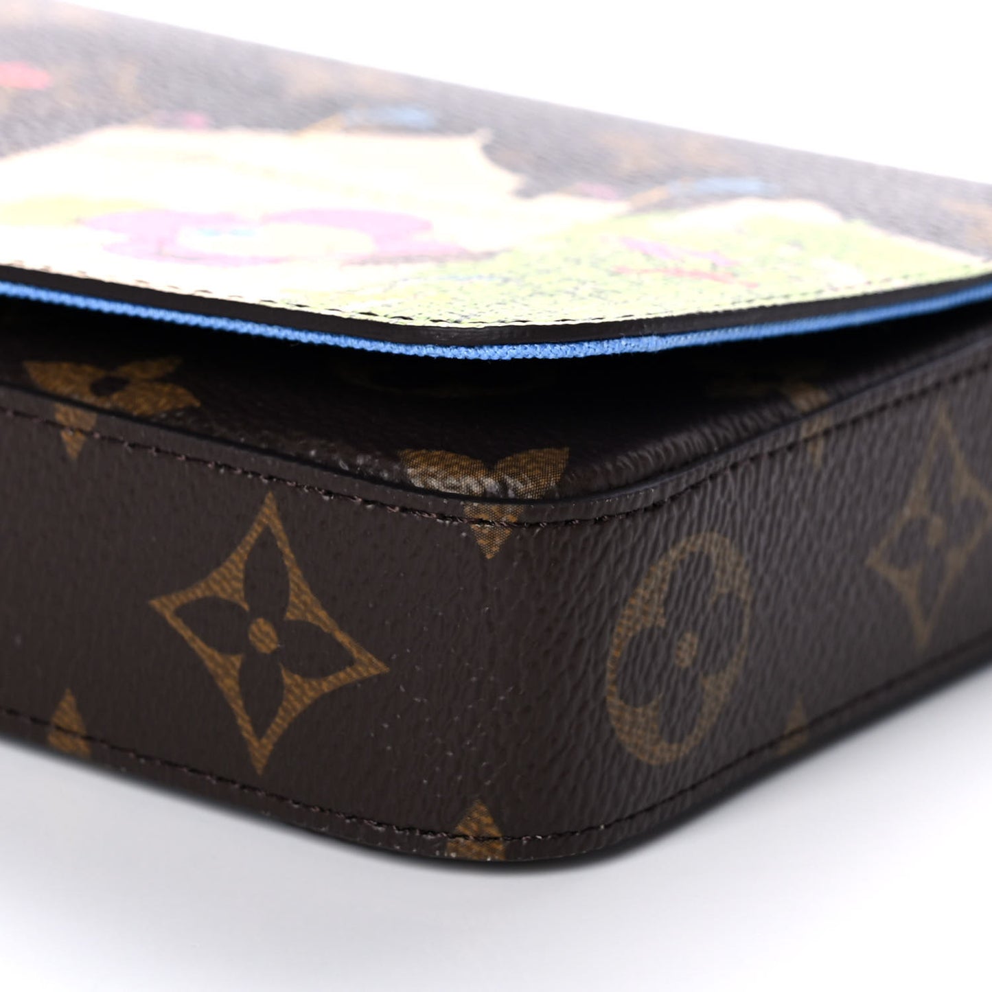 Monogram 2021 Christmas Animation China Wall Pochette Felicie Chain Wallet Myosotis Blue