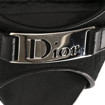 Christian Dior Canvas Monogram Sandals 37.5 Black 10 of 11