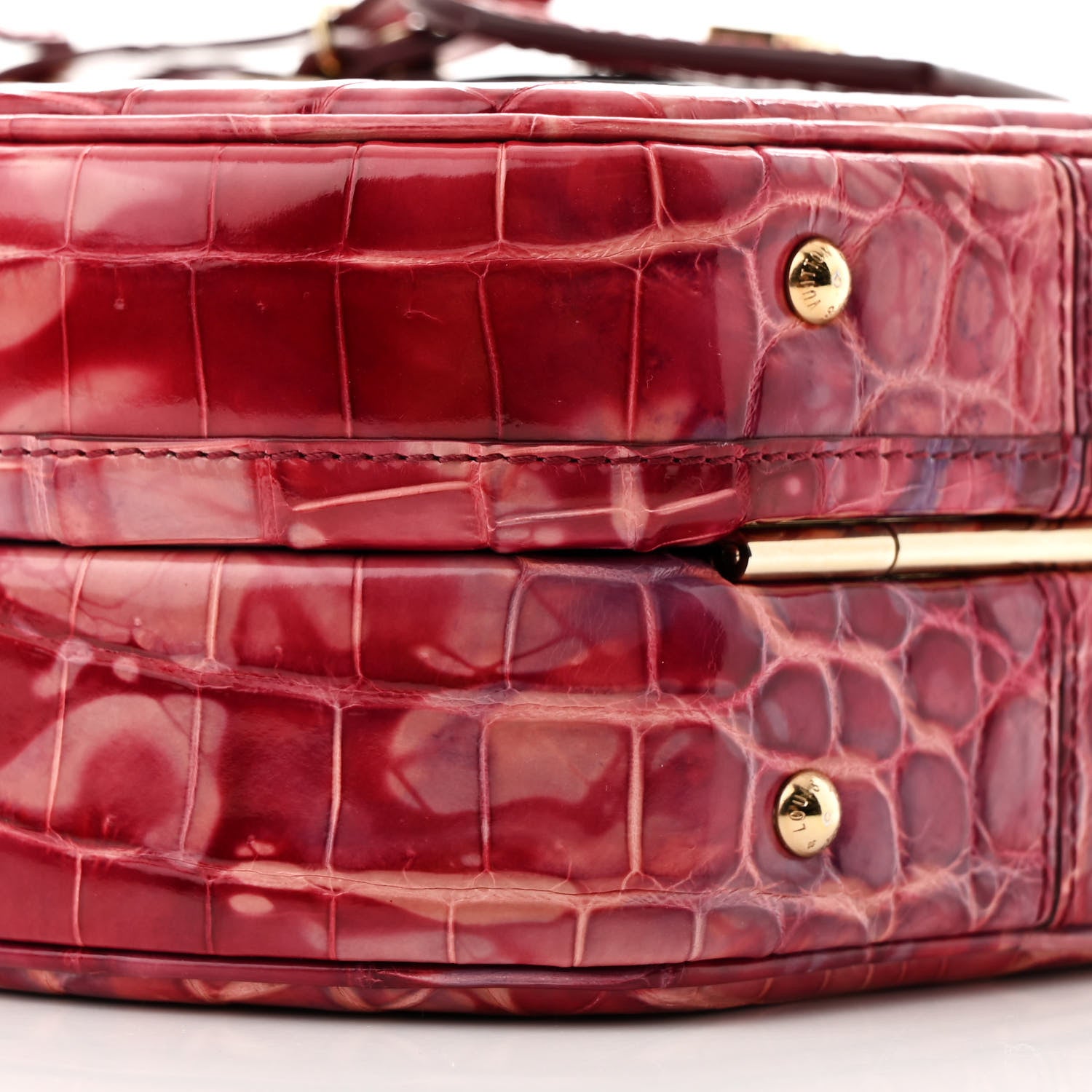 Louis Vuitton Crocodile Petite Boite Chapeau Dark Pink 8 of 10