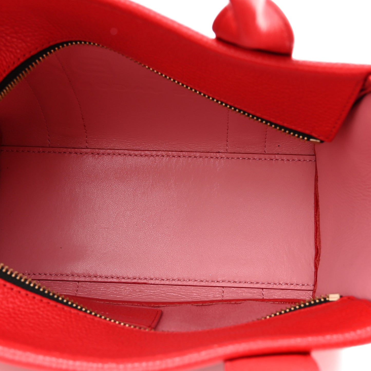 Grained Calfskin Small The Tote Bag Red