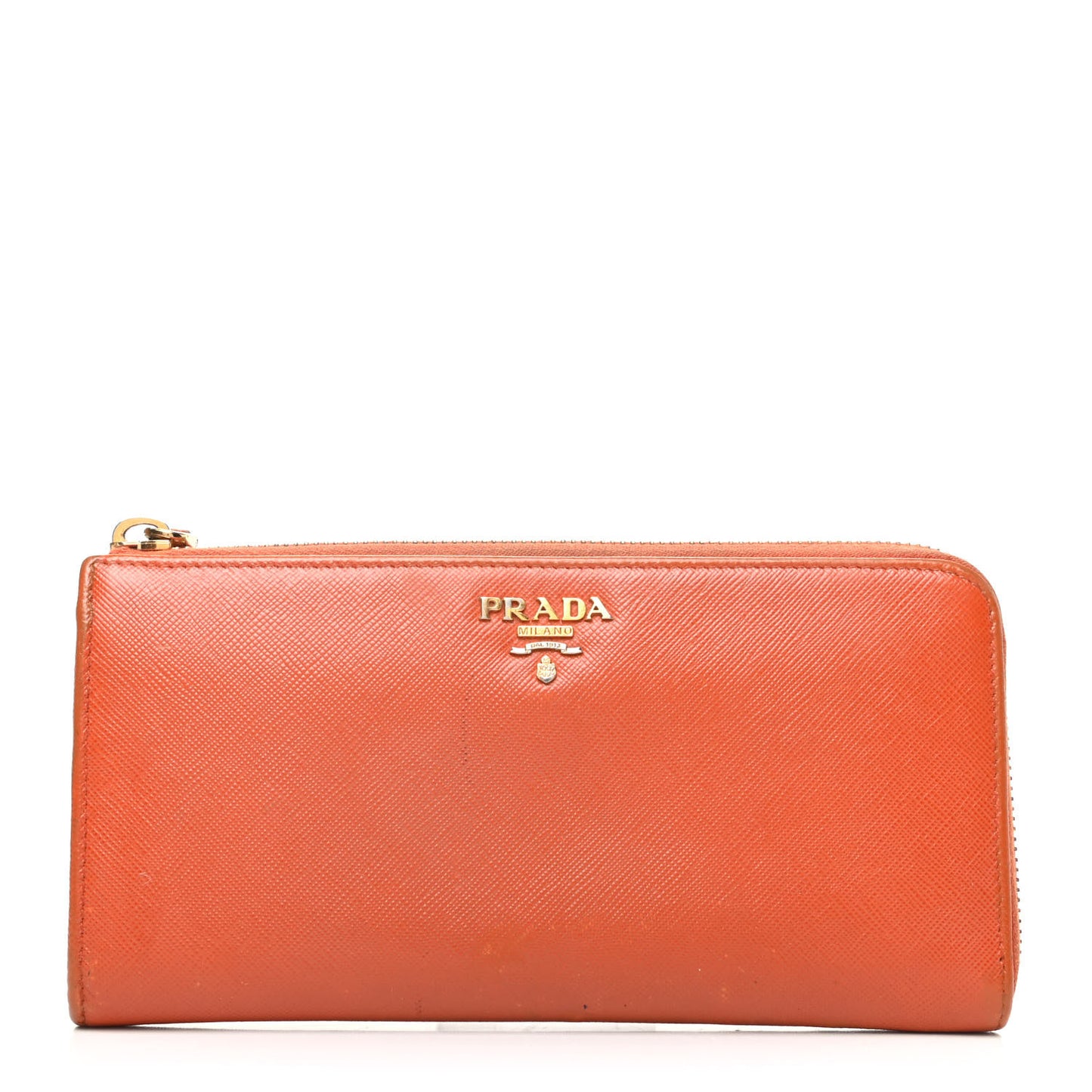 Saffiano Zip Around Wallet Papaya