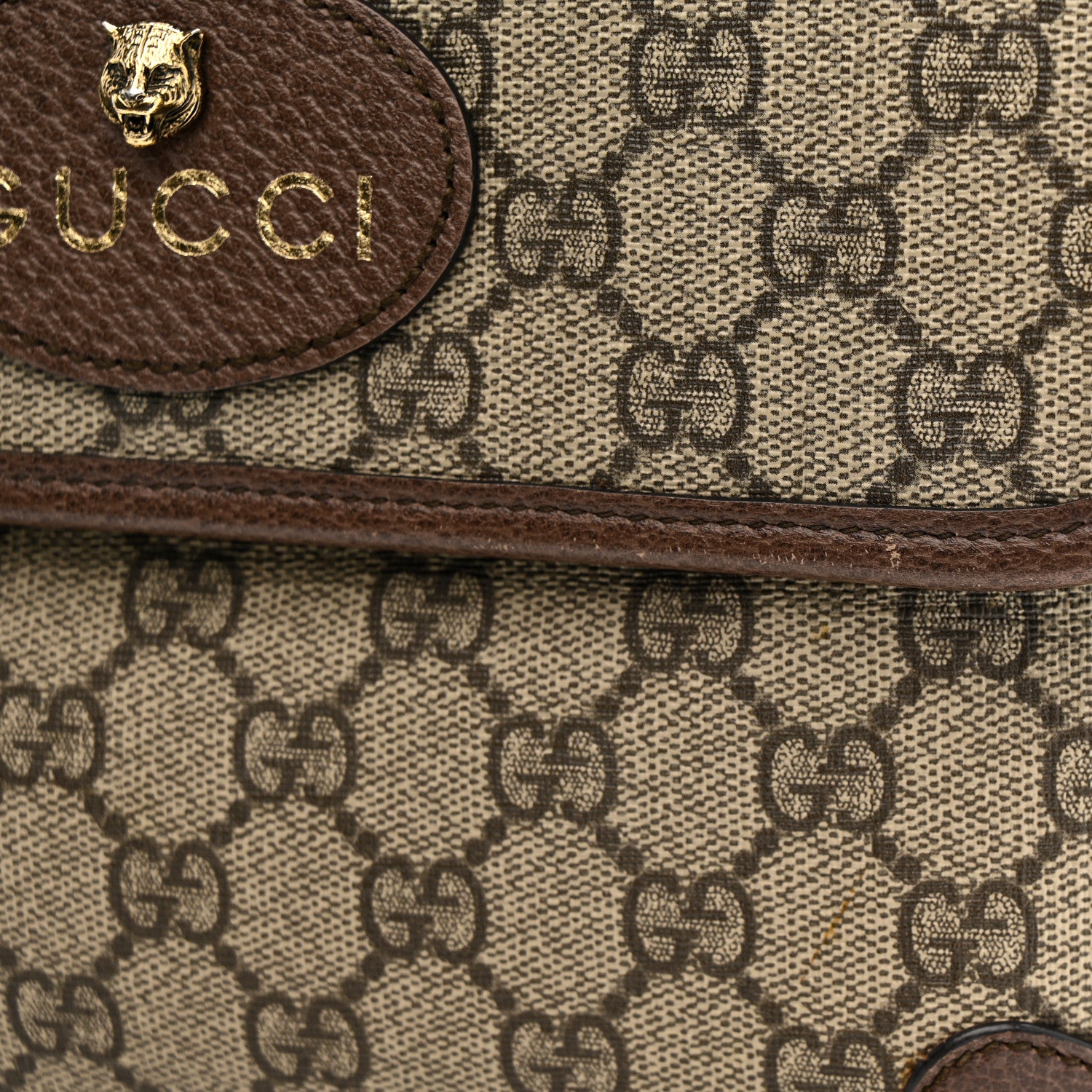 Gucci GG Supreme Monogram Neo Vintage Web Belt Bag Brown 12 of 14