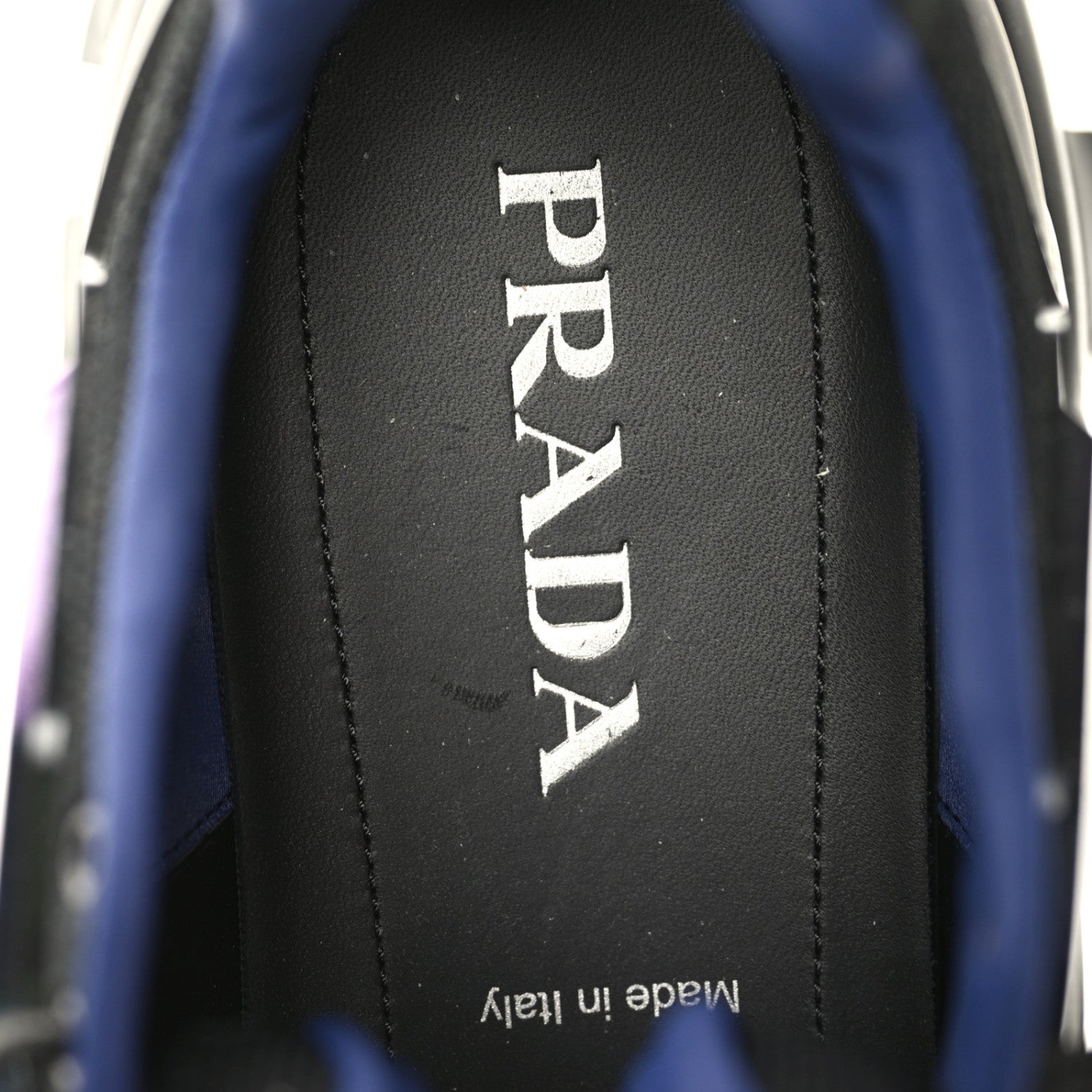Prada Rubber Knit Fabric Iridescent Mens Cloudbust Thunder Sneakers 9.5 Black 7 of 7