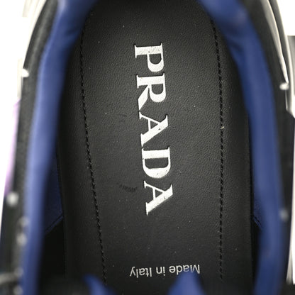 Prada Rubber Knit Fabric Iridescent Mens Cloudbust Thunder Sneakers 9.5 Black 7 of 7