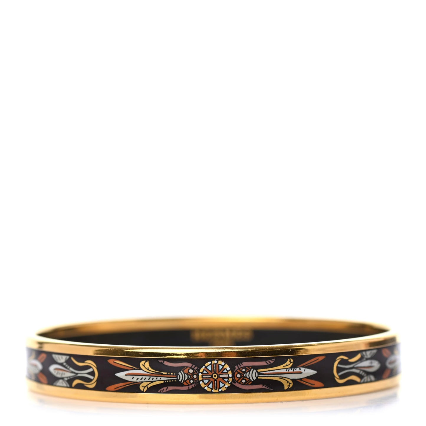 Enamel Printed Narrow Dreamcatchers Bracelet 65 Black