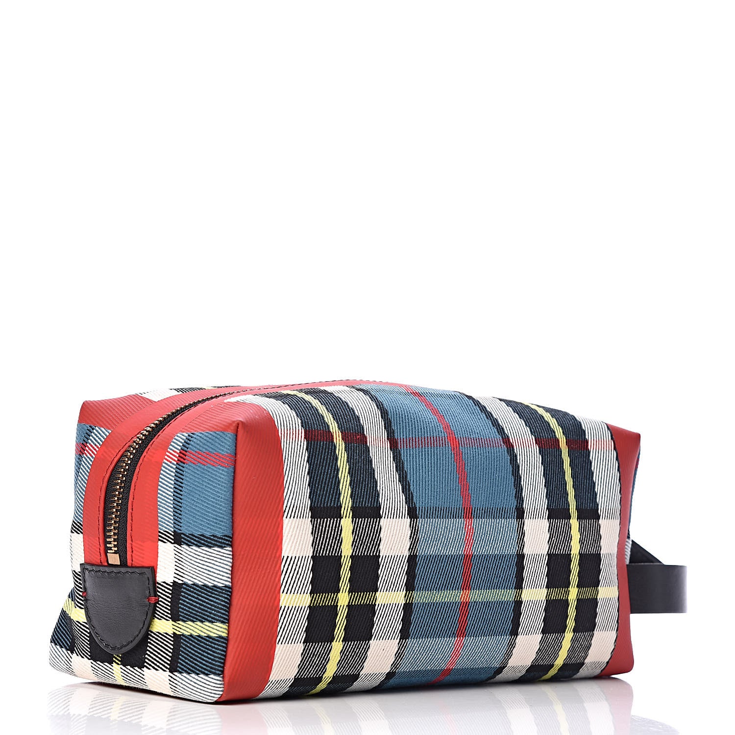 Burberry Tartan Mens Washbag Blue Yellow 3 of 10