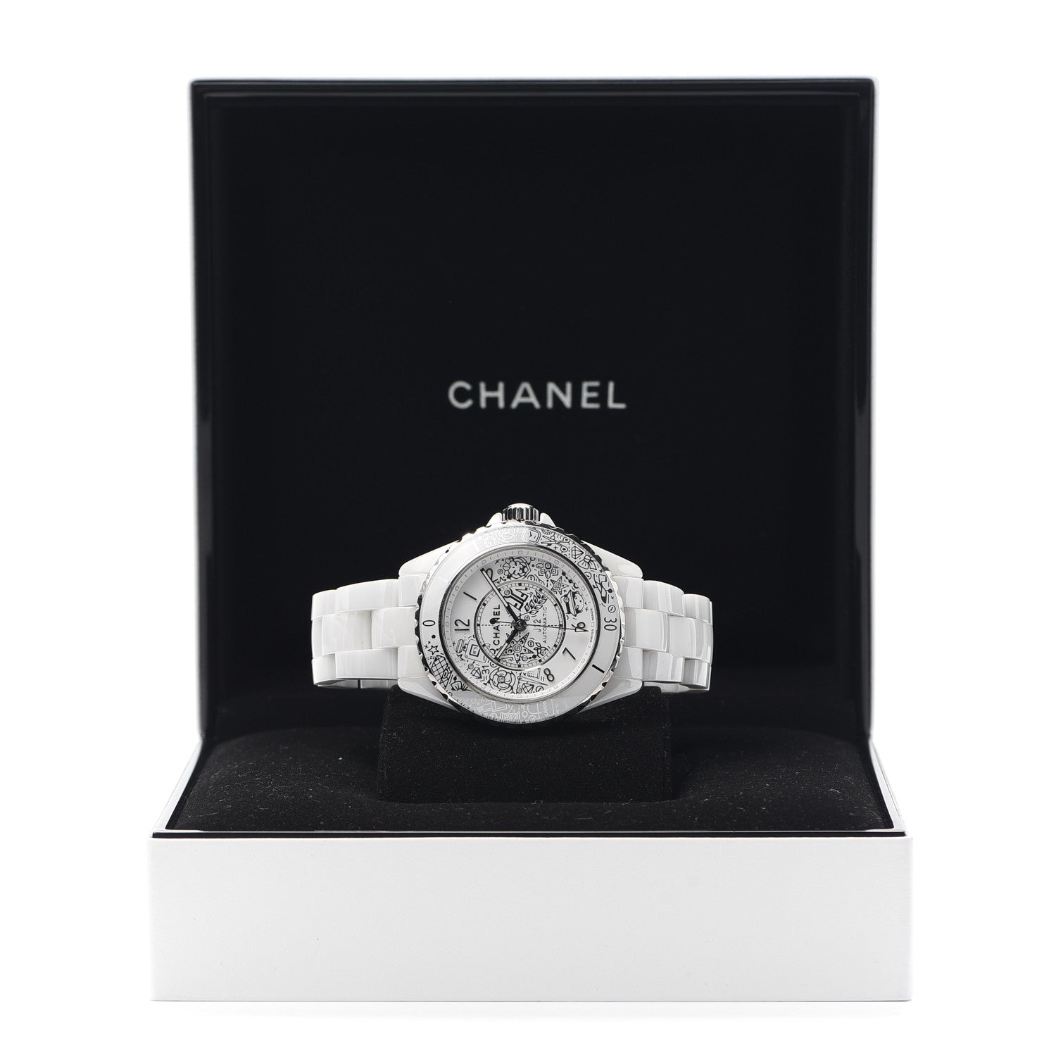 Chanel Stainless Steel Ceramic Diamond 38mm J12 Limited Edition Automatic Watch White 6 of 6