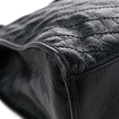 Saint Laurent Crinkled Calfskin Matelasse Monogram Niki Shoulder Bag Black 9 of 14