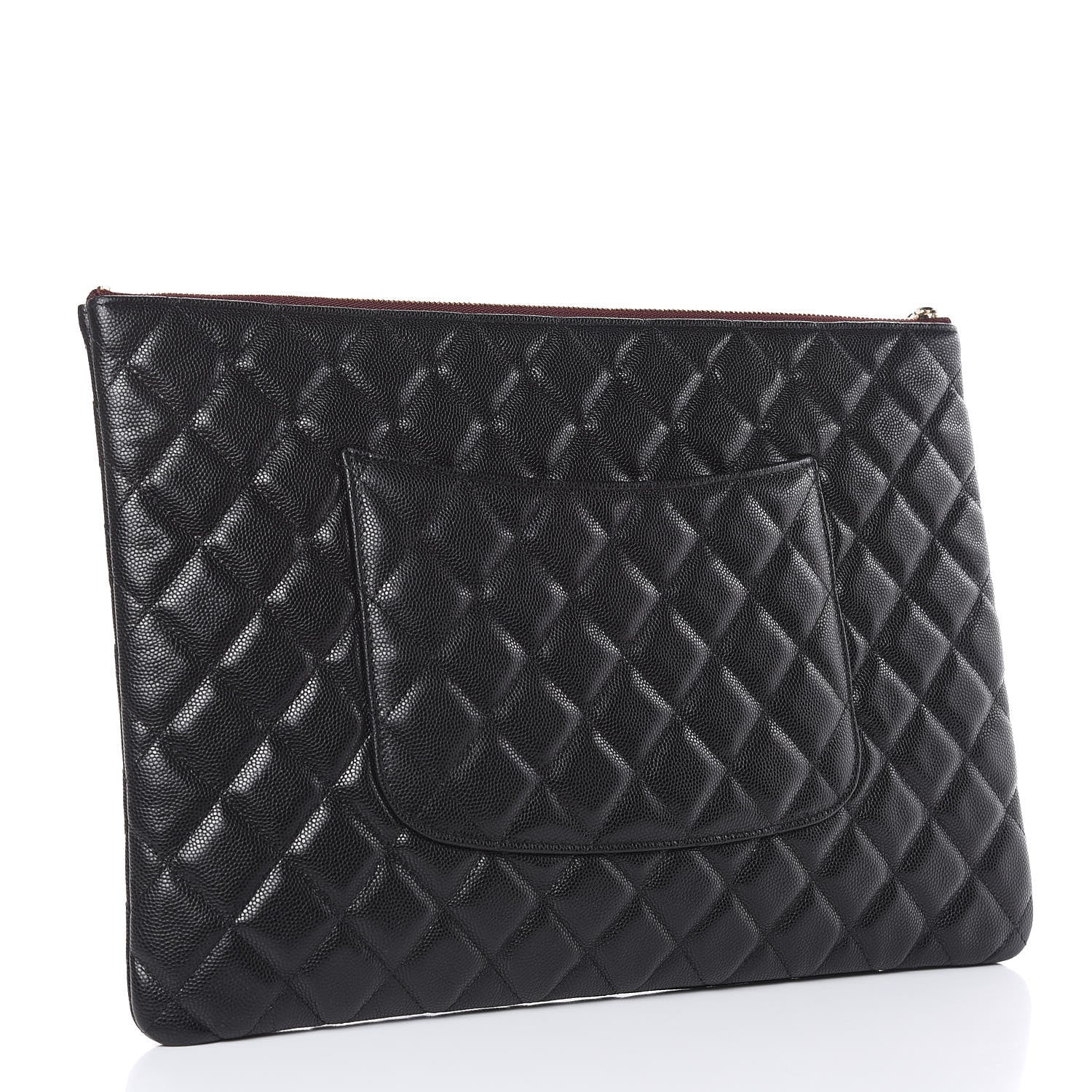Chanel Caviar Quilted Large Cosmetic Case Black 3 of 10