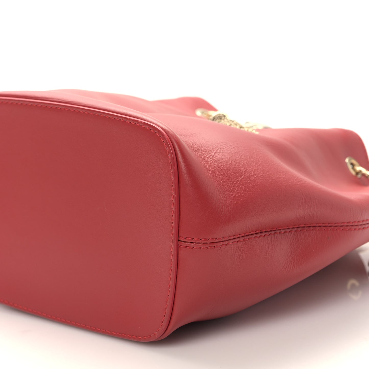 Calfskin Serpenti Forever Bucket Bag Red