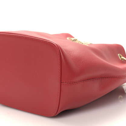 Bulgari Calfskin Serpenti Forever Bucket Bag Red 8 of 8