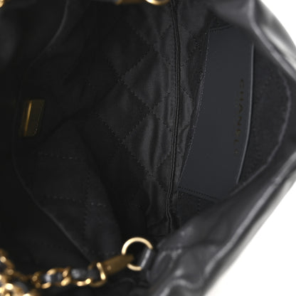 Chanel Shiny Calfskin Quilted Mini Chanel 22 Dark Grey 9 of 21