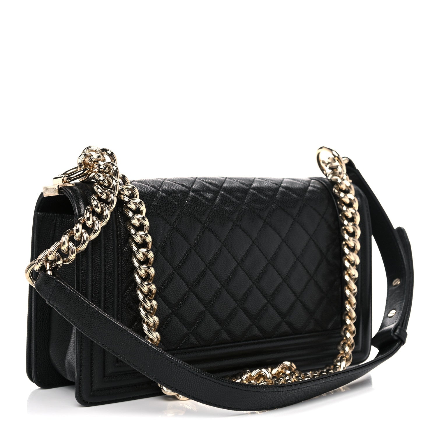 Chanel Caviar Quilted Medium Boy Flap Black 2 of 11