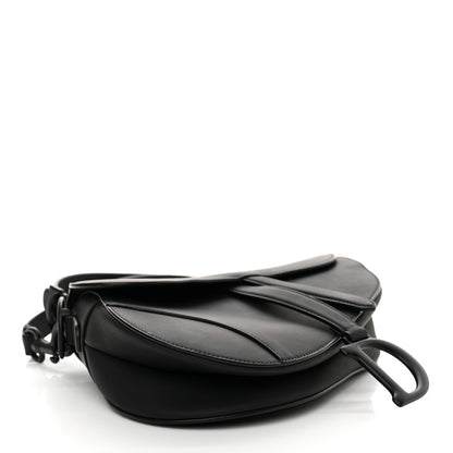 Christian Dior Ultra Matte Calfskin Saddle Bag With Strap Black Black 4 of 11