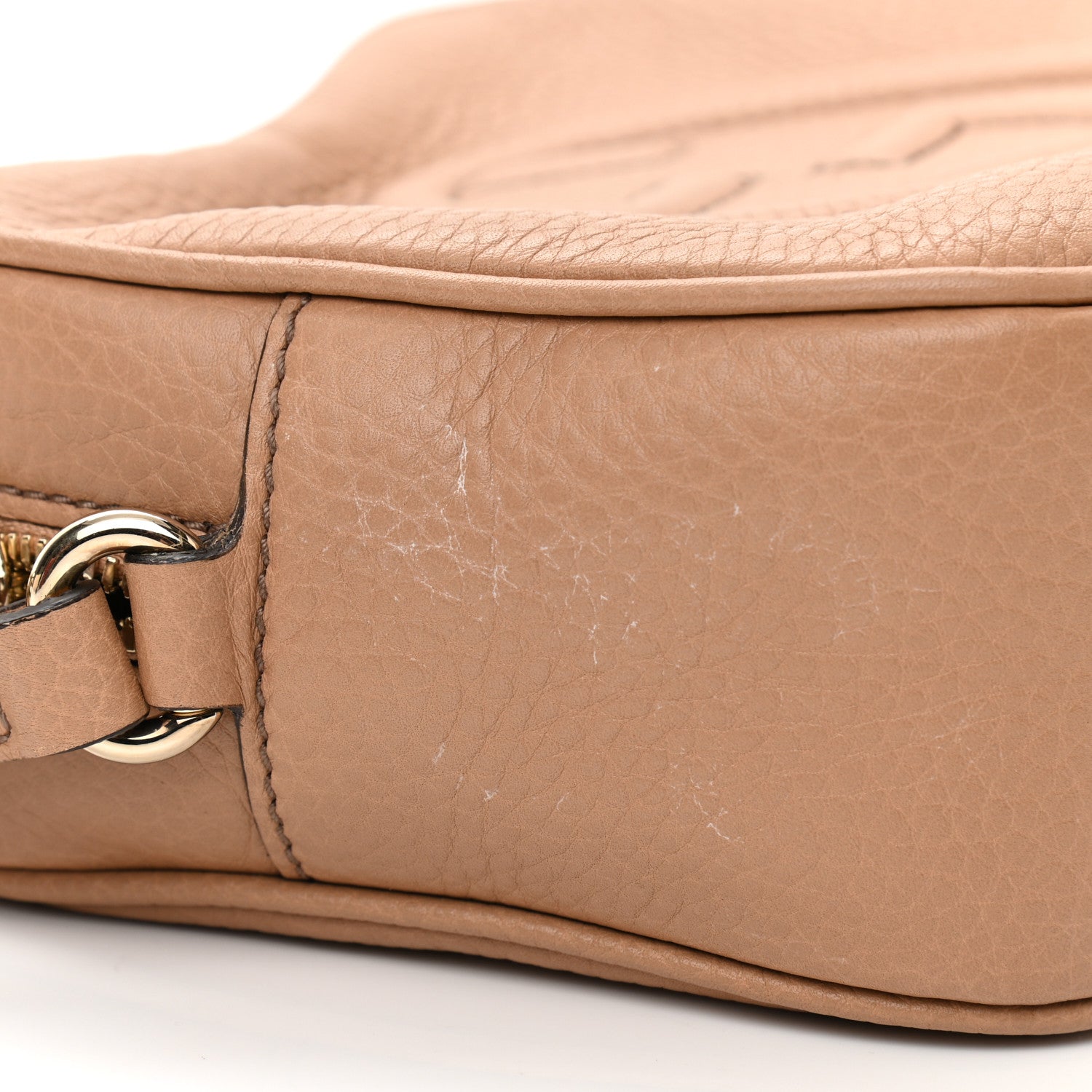 Gucci Pebbled Calfskin Small Soho Disco Bag Camelia 11 of 12