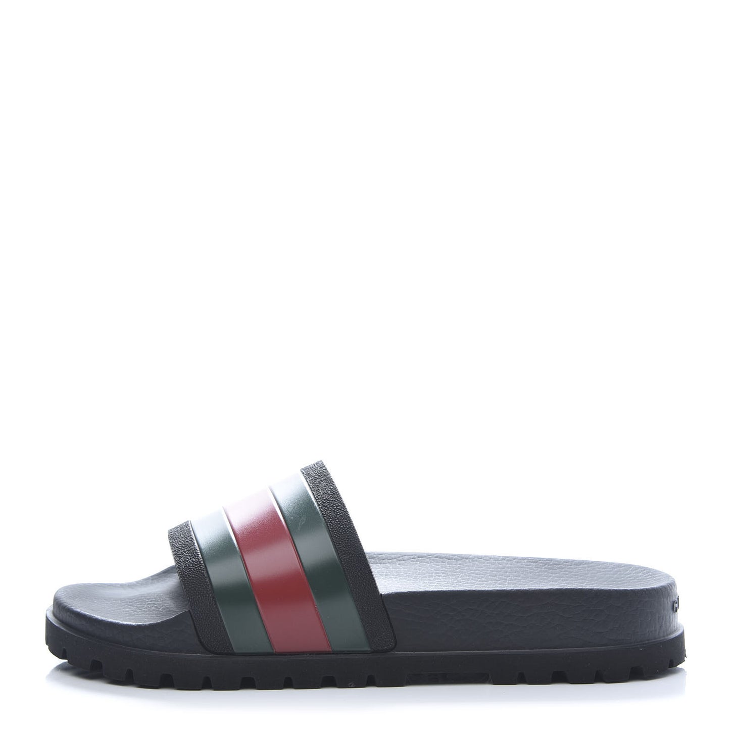Rubber Web Mens Lug Sole Slide Sandals 8 Black Green Red