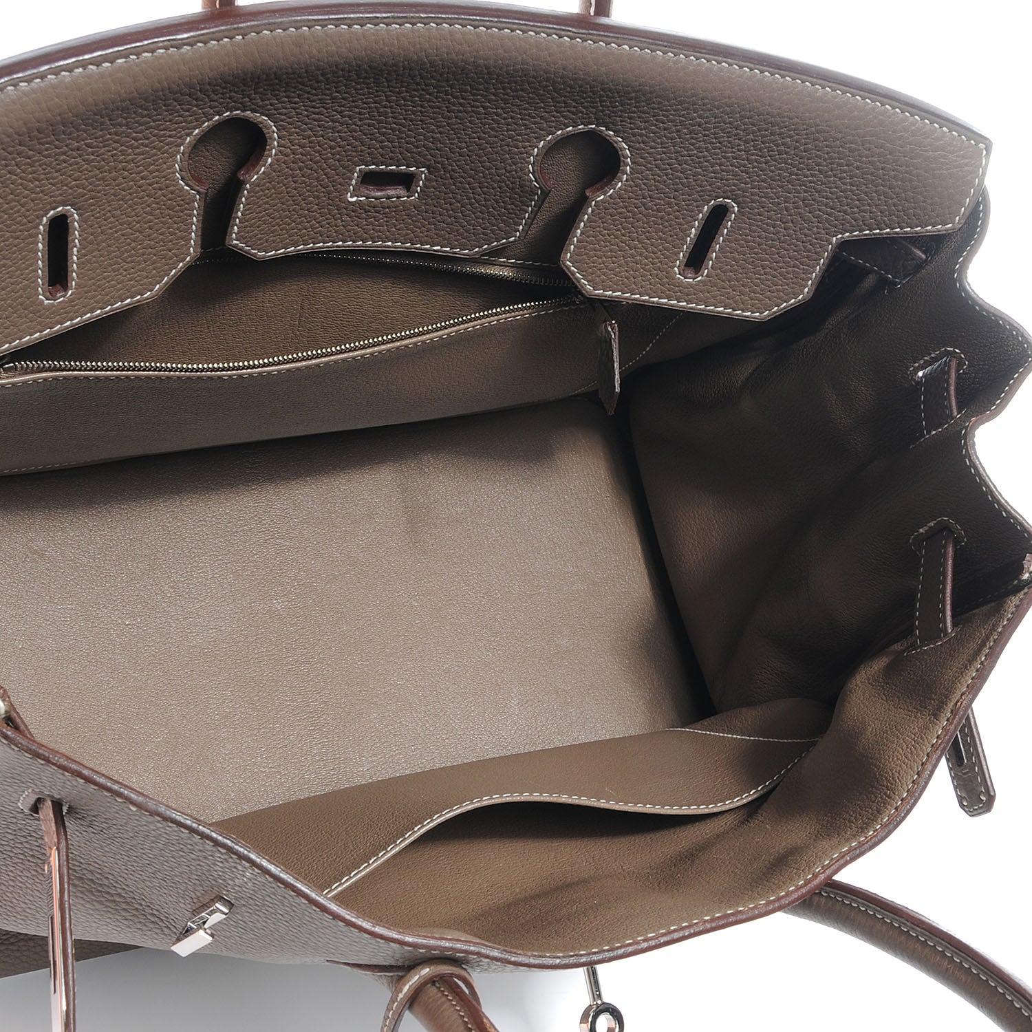 Hermes Taurillon Clemence Birkin 35 Etoupe 10 of 10