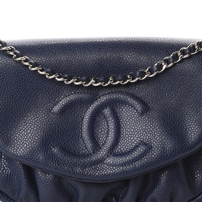 Chanel Caviar Half Moon Wallet On Chain WOC Navy 11 of 12