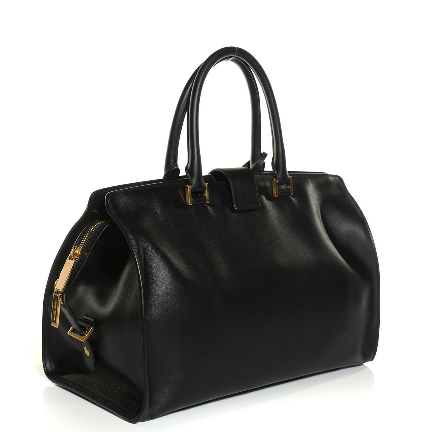 Smooth Calfskin Medium Classic Cabas Y Bag Black