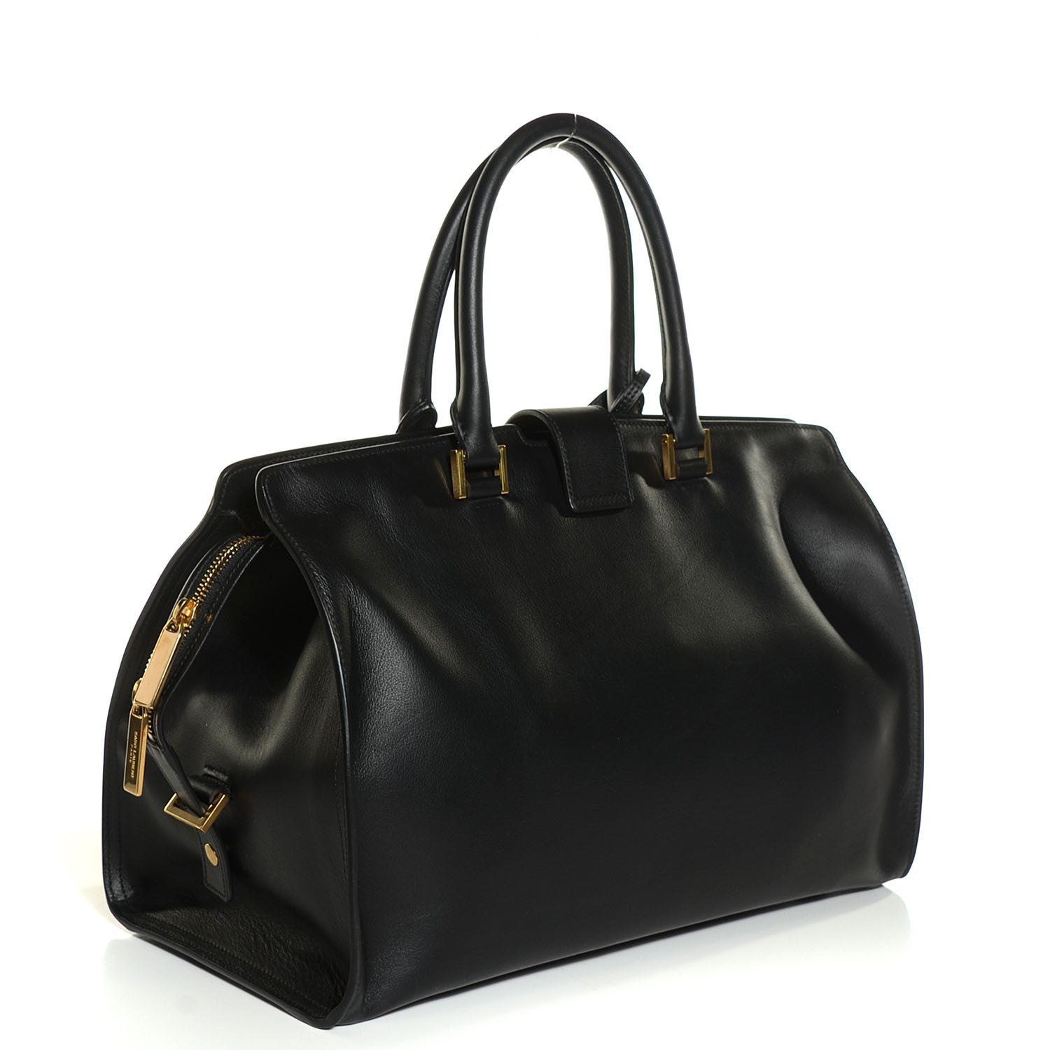 Saint Laurent Smooth Calfskin Medium Classic Cabas Y Bag Black 3 of 8