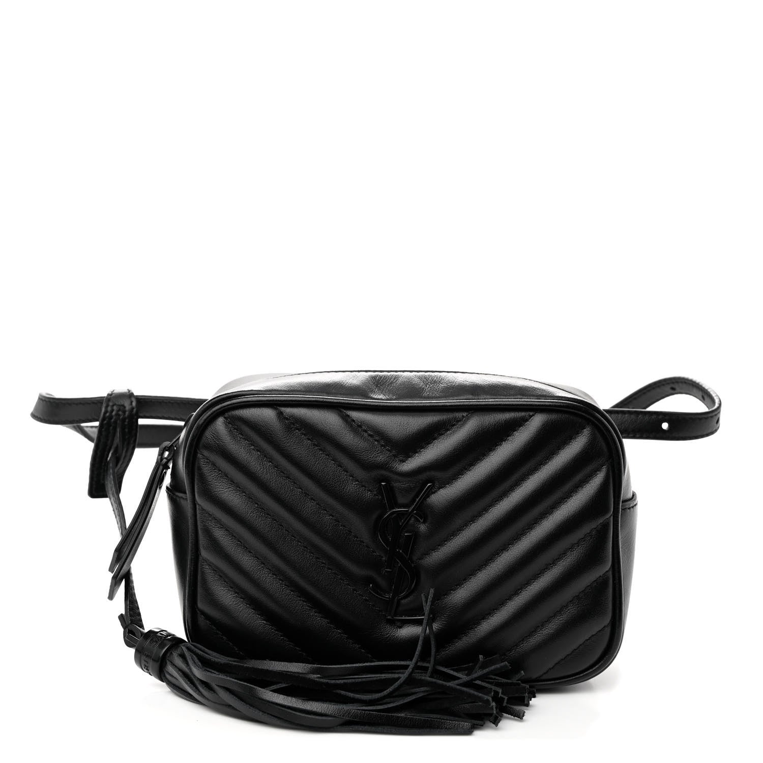 Saint Laurent Calfskin Matelasse Monogram Lou Belt Bag Black 1 of 11