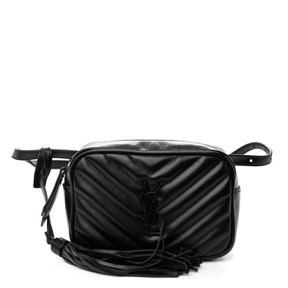 Saint Laurent Calfskin Matelasse Monogram Lou Belt Bag Black 1 of 11