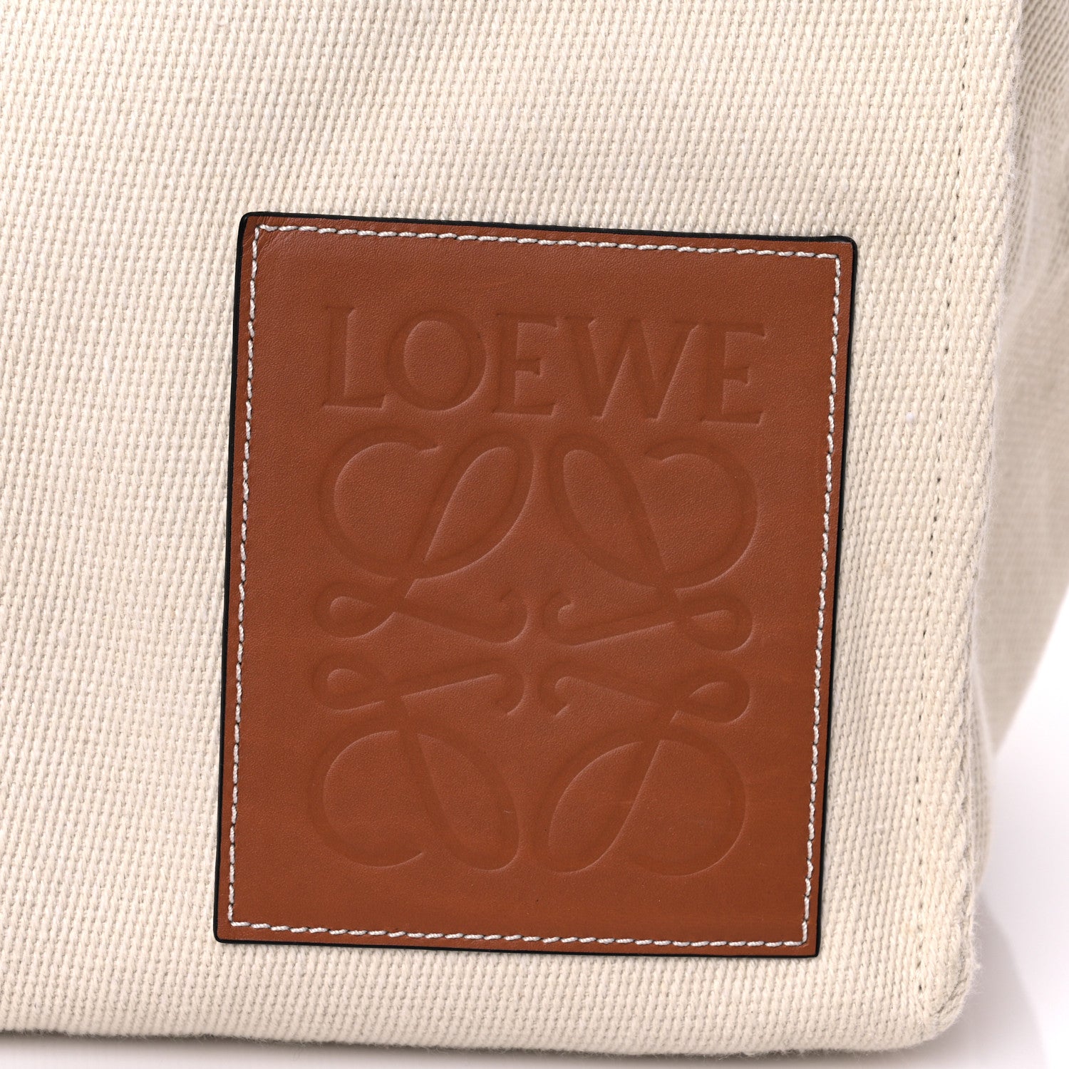 Loewe Canvas Calfskin Cushion Tote Beige 13 of 13