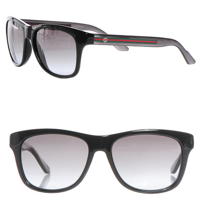 Gucci Bio-Based Frame Rectangle Web Sunglasses 3709/S Black 1 of 7