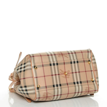 Burberry Haymarket Check Small Canterbury Tote Pale Coral Pink 4 of 6