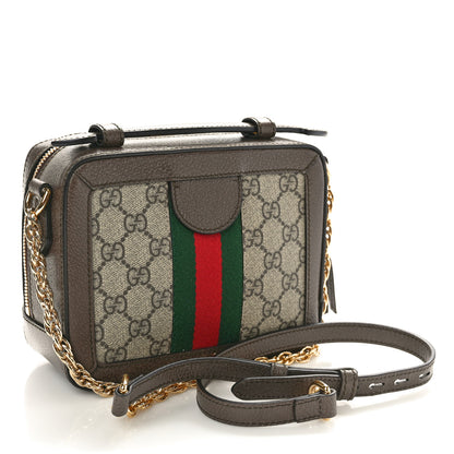 Gucci GG Supreme Monogram Mini Ophidia Top Handle Shoulder Bag Brown 3 of 10