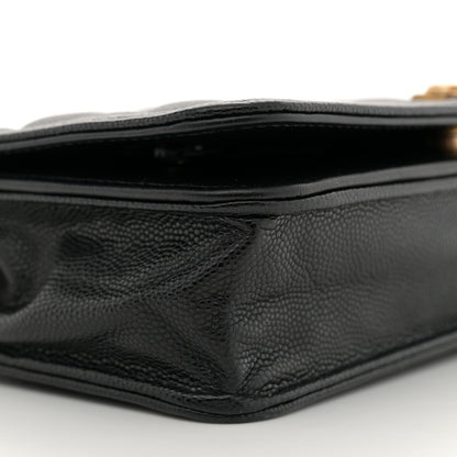 Chanel Caviar Quilted Boy Wallet On Chain WOC Black 9 of 11